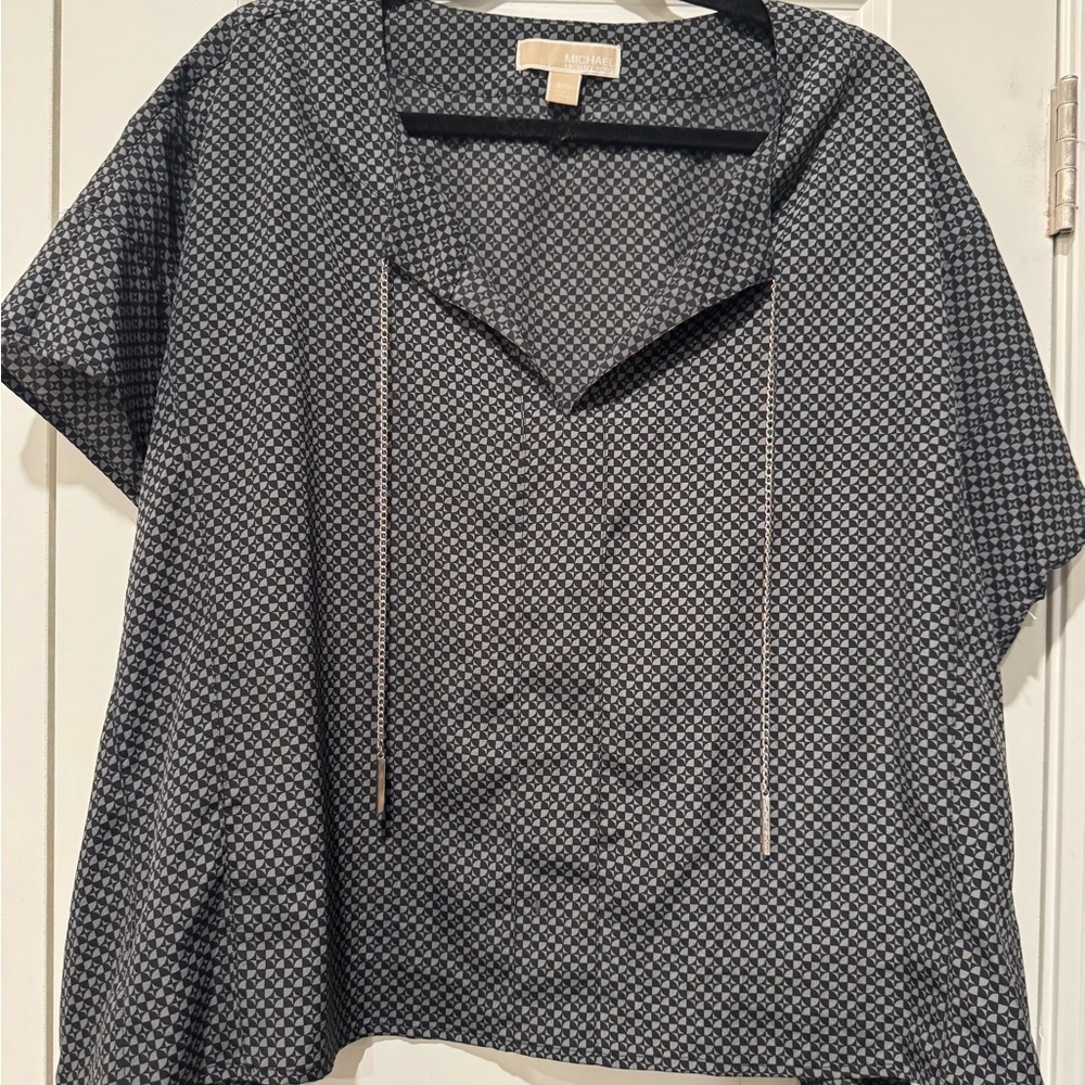 MICHAEL Michael Kors Geometric Blouse with Chains